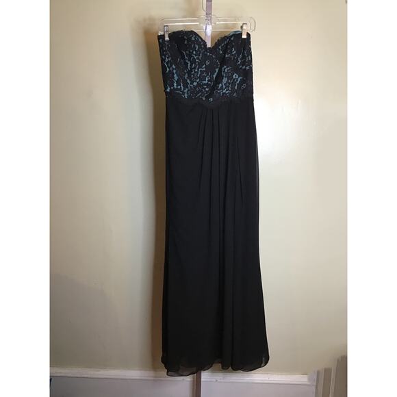 Jim HJelm Occasions Black Coset Gown Sz.12 Goth bridesmaid Whimsigoth Vintage - Picture 6 of 11